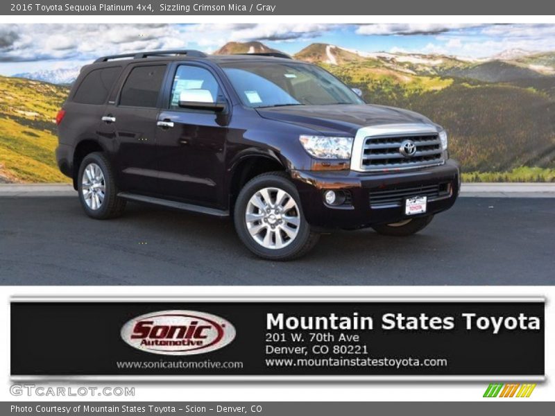 Sizzling Crimson Mica / Gray 2016 Toyota Sequoia Platinum 4x4