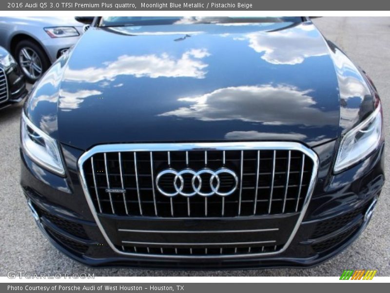 Moonlight Blue Metallic / Pistachio Beige 2016 Audi Q5 3.0 TFSI Premium Plus quattro