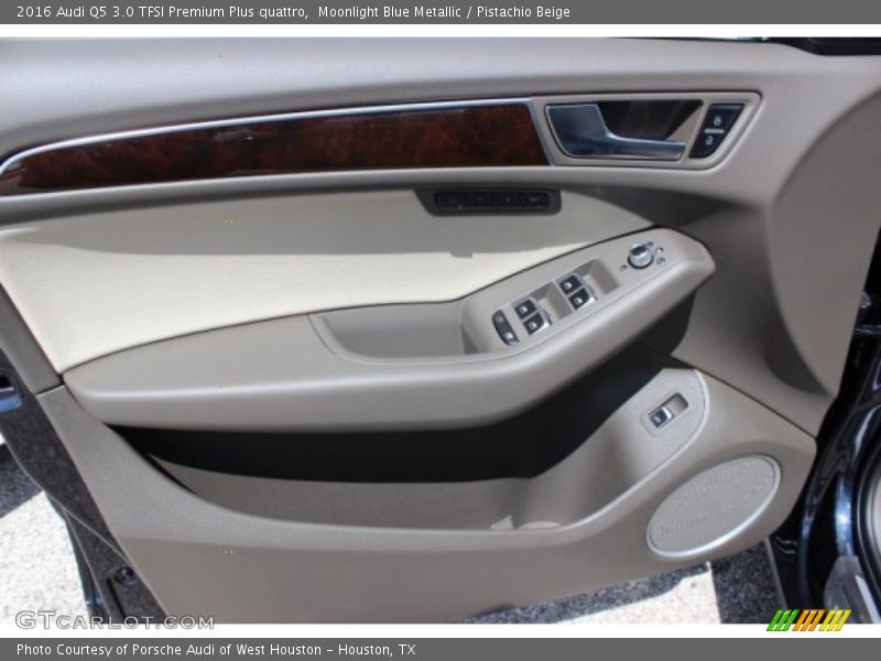 Moonlight Blue Metallic / Pistachio Beige 2016 Audi Q5 3.0 TFSI Premium Plus quattro