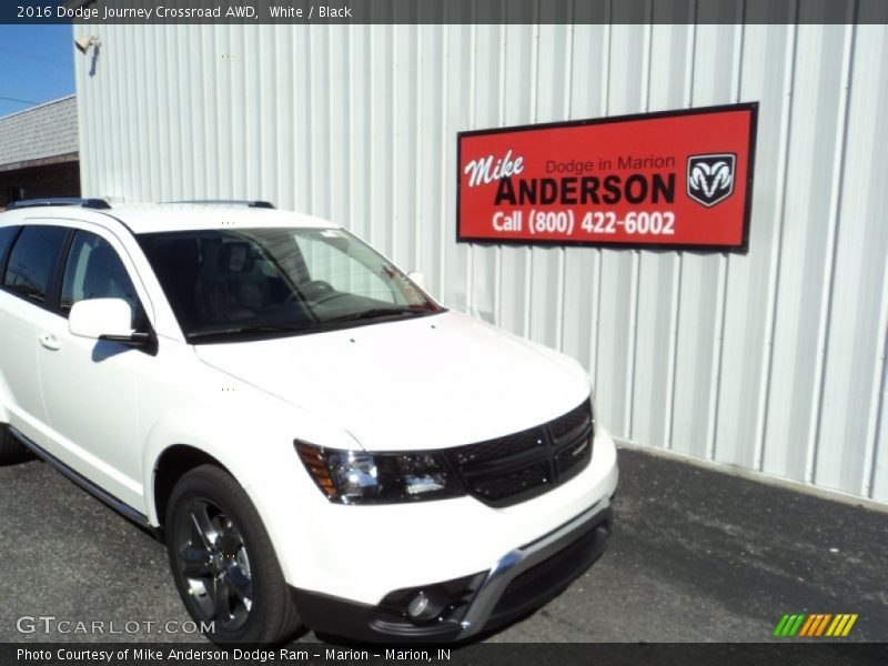 White / Black 2016 Dodge Journey Crossroad AWD