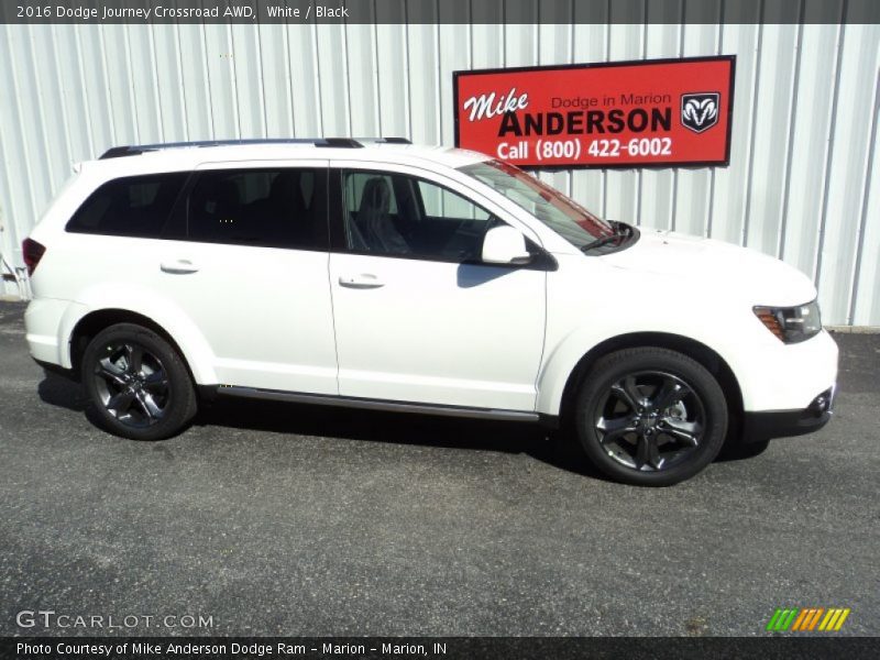 White / Black 2016 Dodge Journey Crossroad AWD