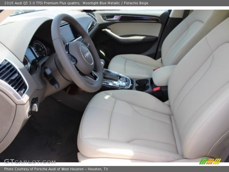 Moonlight Blue Metallic / Pistachio Beige 2016 Audi Q5 3.0 TFSI Premium Plus quattro