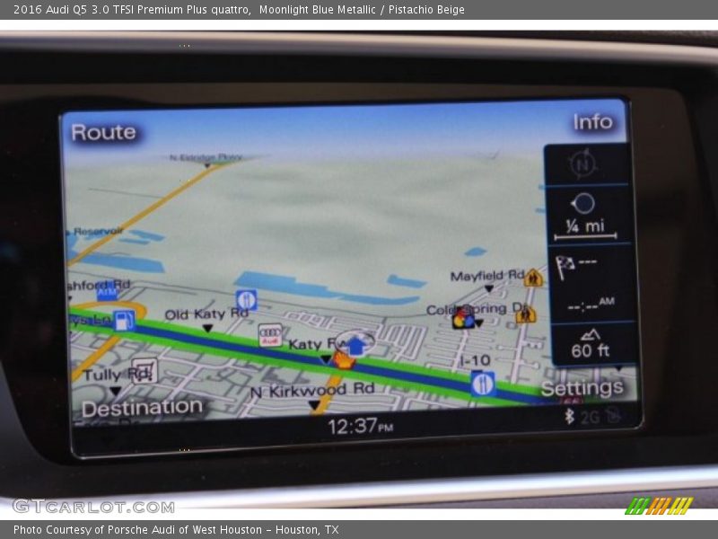 Moonlight Blue Metallic / Pistachio Beige 2016 Audi Q5 3.0 TFSI Premium Plus quattro