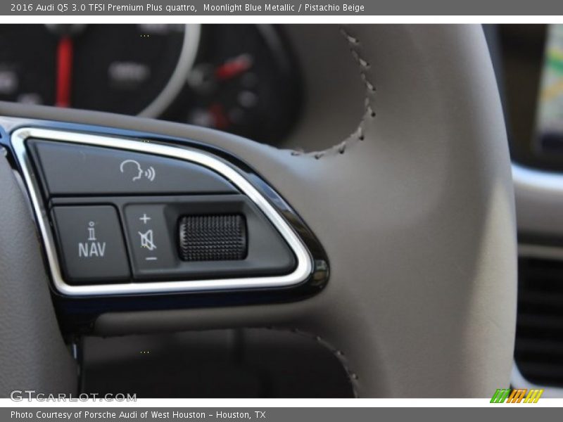 Moonlight Blue Metallic / Pistachio Beige 2016 Audi Q5 3.0 TFSI Premium Plus quattro