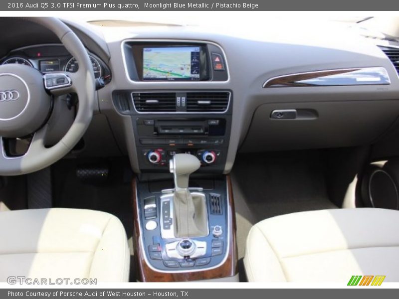 Moonlight Blue Metallic / Pistachio Beige 2016 Audi Q5 3.0 TFSI Premium Plus quattro