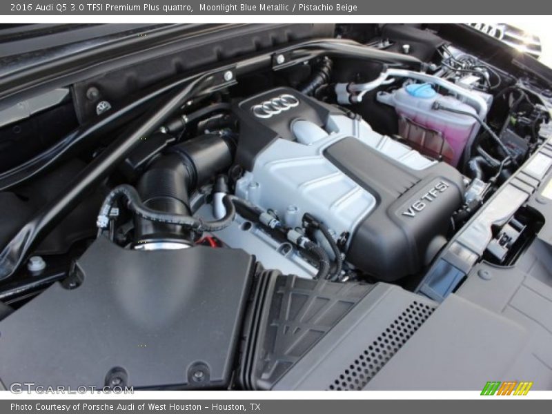 Moonlight Blue Metallic / Pistachio Beige 2016 Audi Q5 3.0 TFSI Premium Plus quattro
