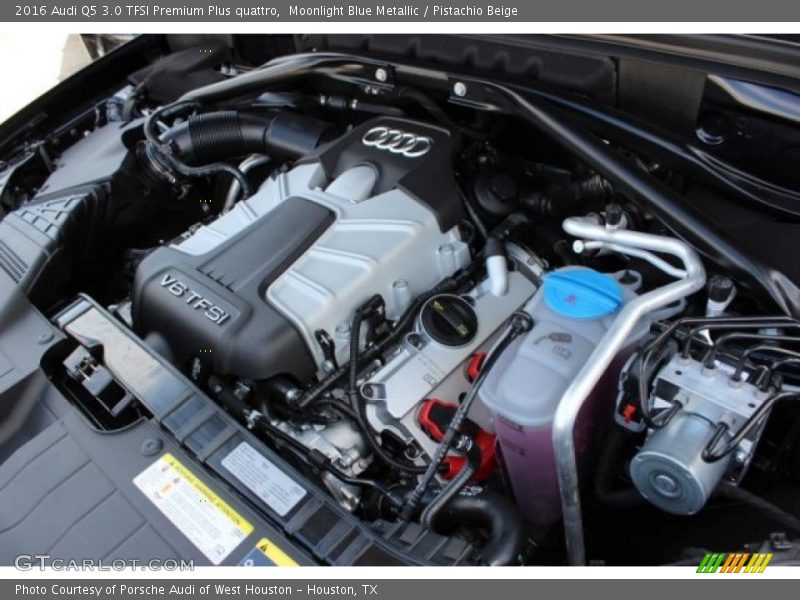 Moonlight Blue Metallic / Pistachio Beige 2016 Audi Q5 3.0 TFSI Premium Plus quattro