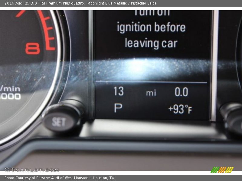 Moonlight Blue Metallic / Pistachio Beige 2016 Audi Q5 3.0 TFSI Premium Plus quattro