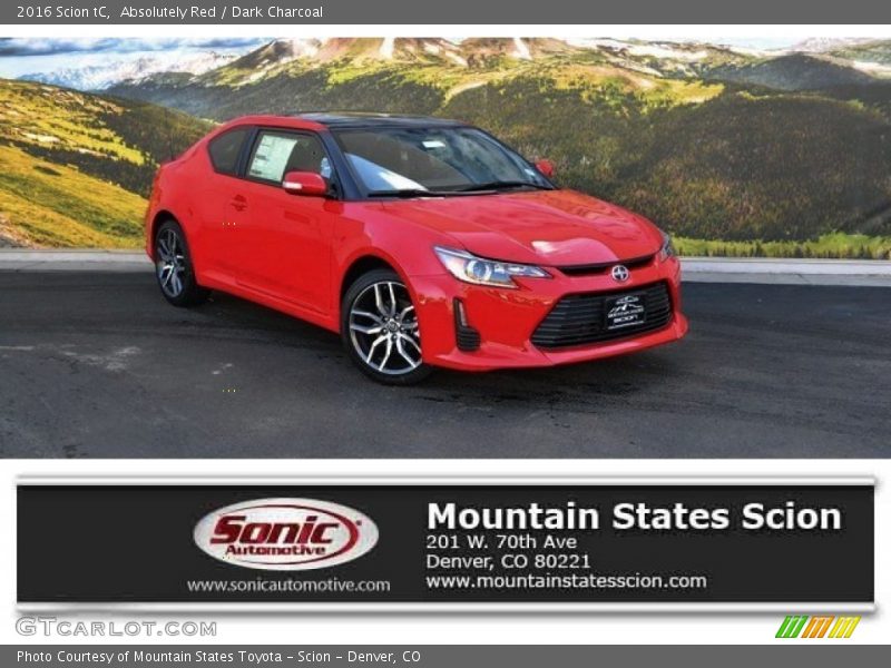 Absolutely Red / Dark Charcoal 2016 Scion tC