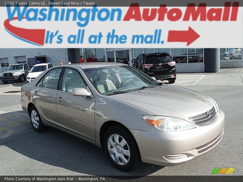 Desert Sand Mica / Taupe 2003 Toyota Camry LE