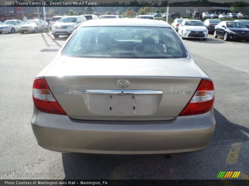 Desert Sand Mica / Taupe 2003 Toyota Camry LE