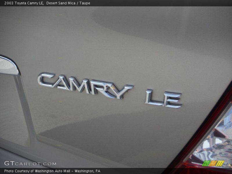 Desert Sand Mica / Taupe 2003 Toyota Camry LE