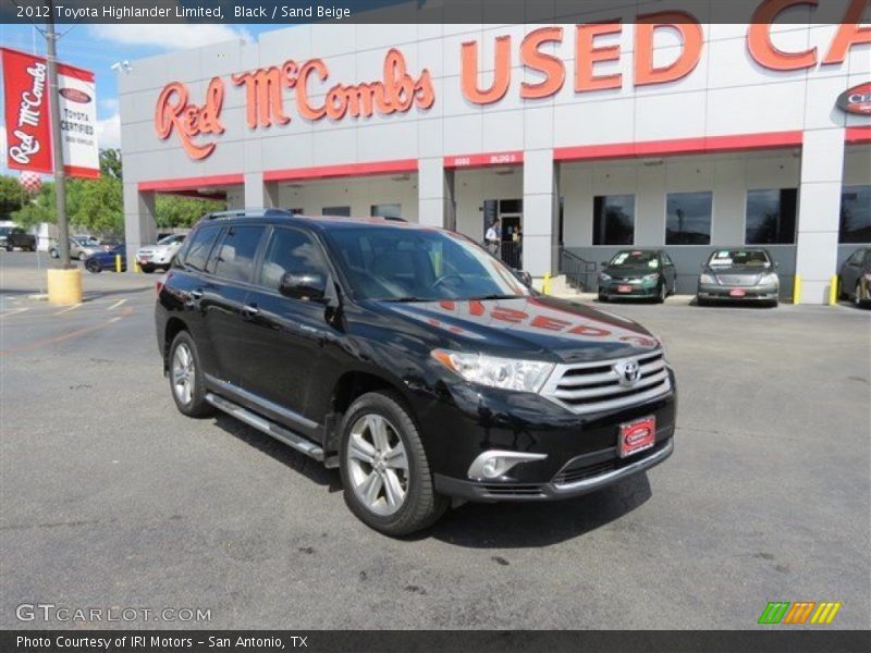 Black / Sand Beige 2012 Toyota Highlander Limited