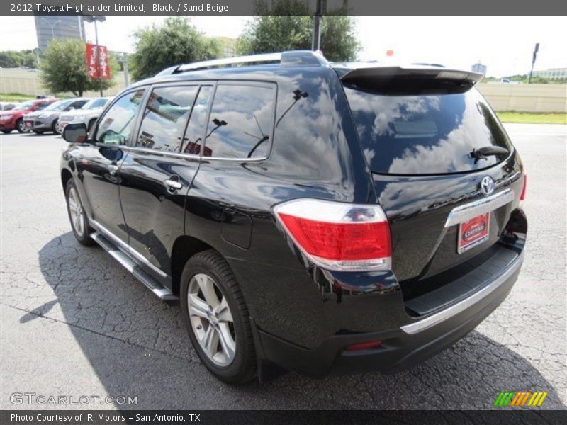 Black / Sand Beige 2012 Toyota Highlander Limited