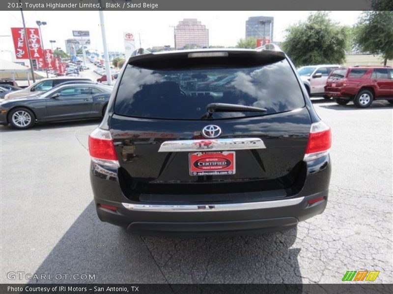 Black / Sand Beige 2012 Toyota Highlander Limited