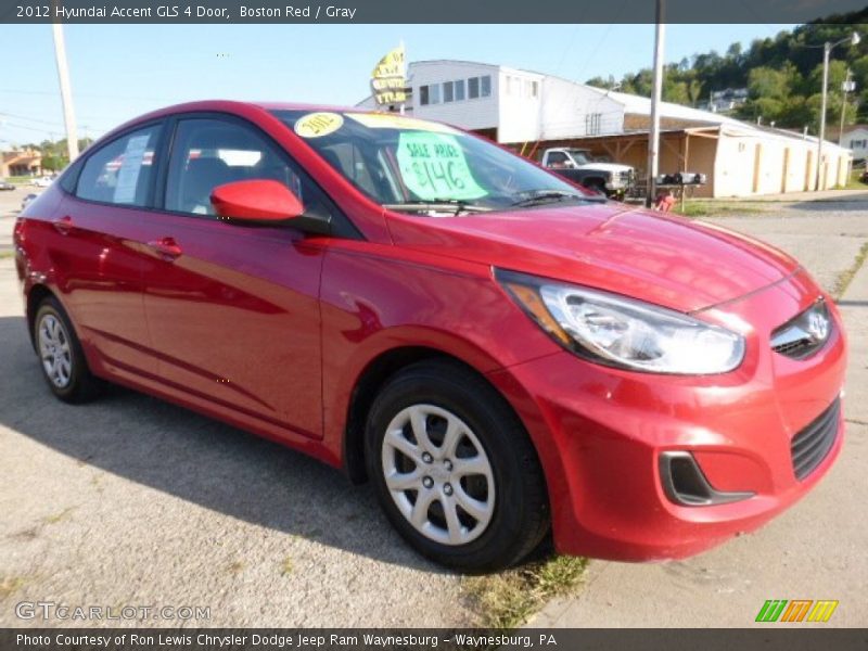 Boston Red / Gray 2012 Hyundai Accent GLS 4 Door