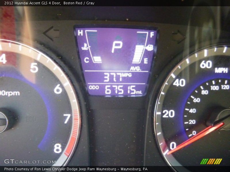 Boston Red / Gray 2012 Hyundai Accent GLS 4 Door