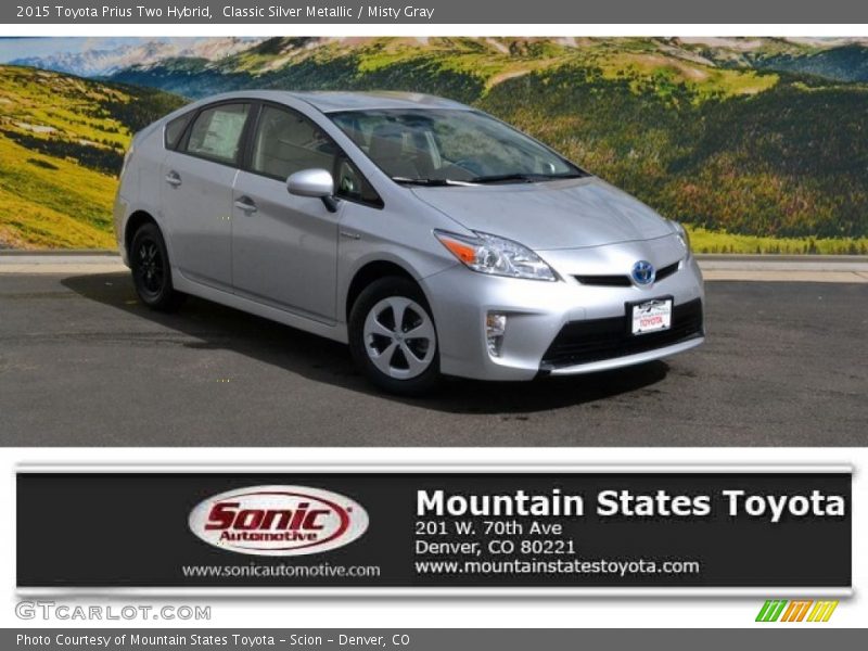 Classic Silver Metallic / Misty Gray 2015 Toyota Prius Two Hybrid