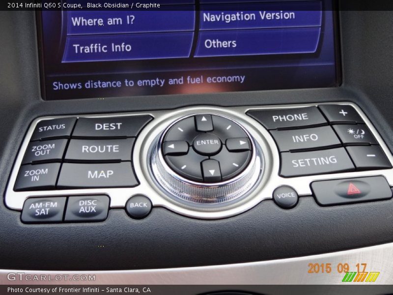 Controls of 2014 Q60 S Coupe