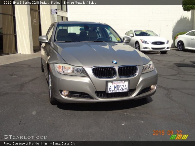 Platinum Bronze Metallic / Beige 2010 BMW 3 Series 328i Sedan