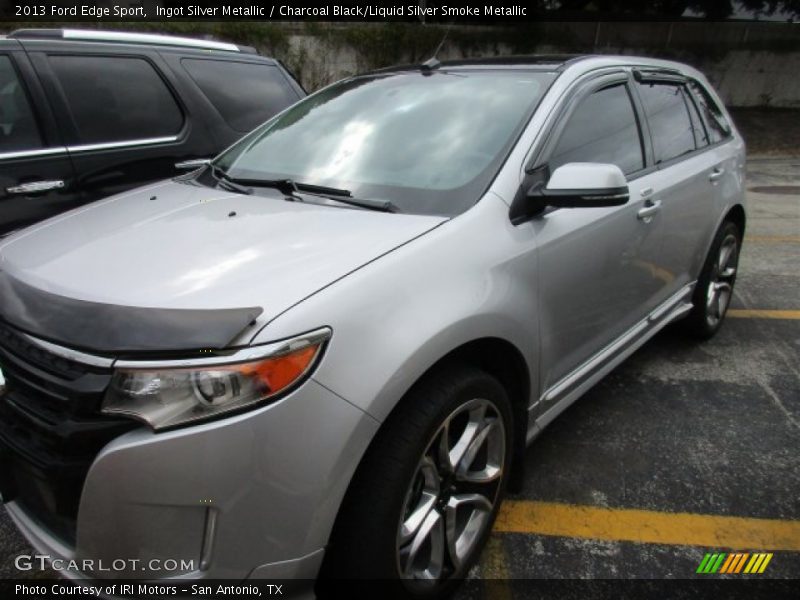 Ingot Silver Metallic / Charcoal Black/Liquid Silver Smoke Metallic 2013 Ford Edge Sport