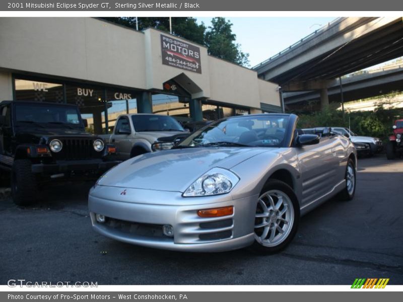 Sterling Silver Metallic / Black 2001 Mitsubishi Eclipse Spyder GT