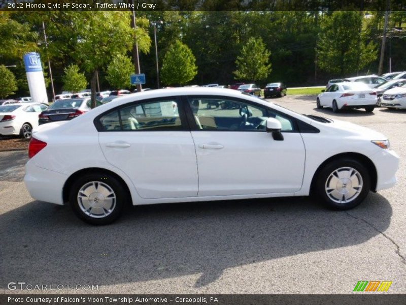 Taffeta White / Gray 2012 Honda Civic HF Sedan