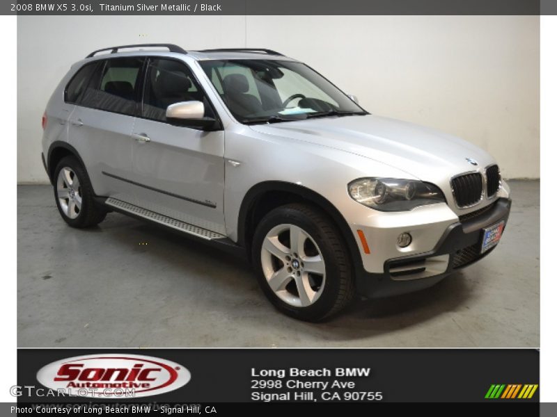 Titanium Silver Metallic / Black 2008 BMW X5 3.0si