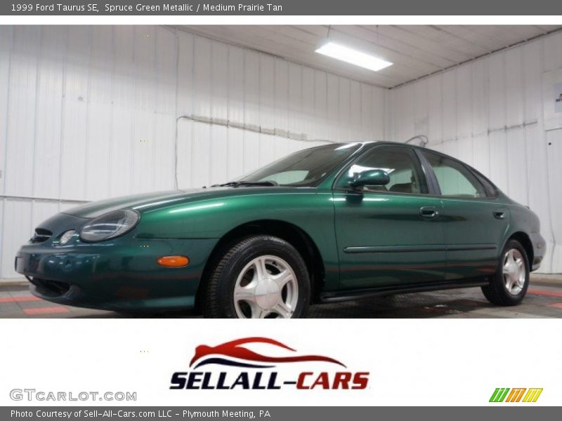 Spruce Green Metallic / Medium Prairie Tan 1999 Ford Taurus SE