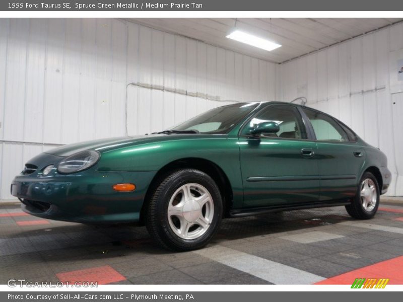 Spruce Green Metallic / Medium Prairie Tan 1999 Ford Taurus SE
