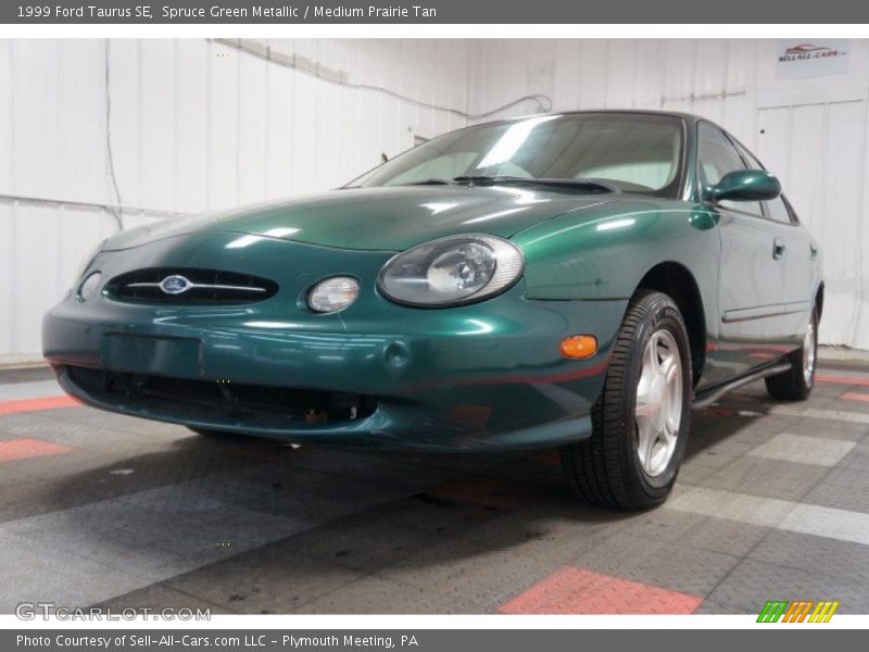 Spruce Green Metallic / Medium Prairie Tan 1999 Ford Taurus SE