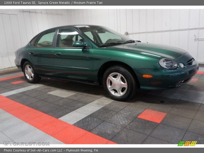 Spruce Green Metallic / Medium Prairie Tan 1999 Ford Taurus SE