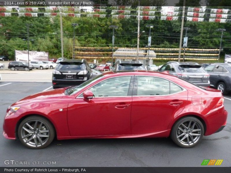 Matador Red Mica / Black 2014 Lexus IS 250 AWD