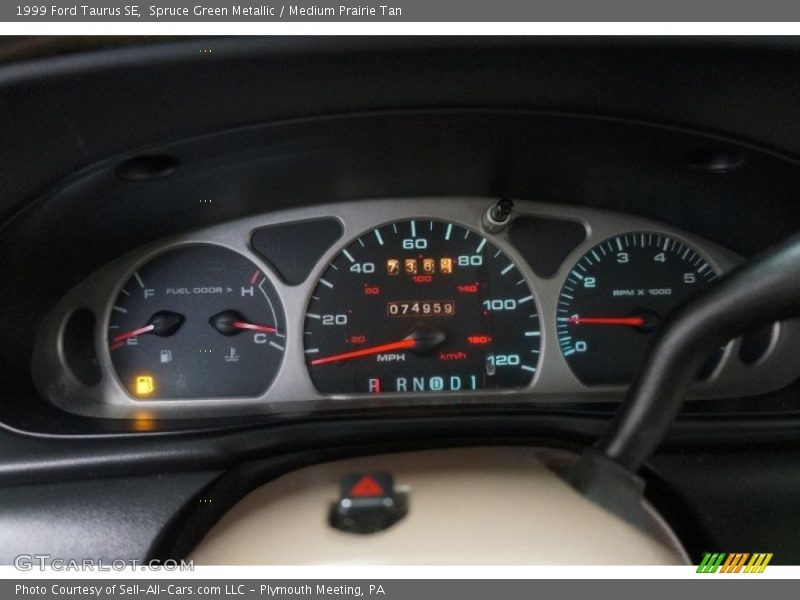 Spruce Green Metallic / Medium Prairie Tan 1999 Ford Taurus SE