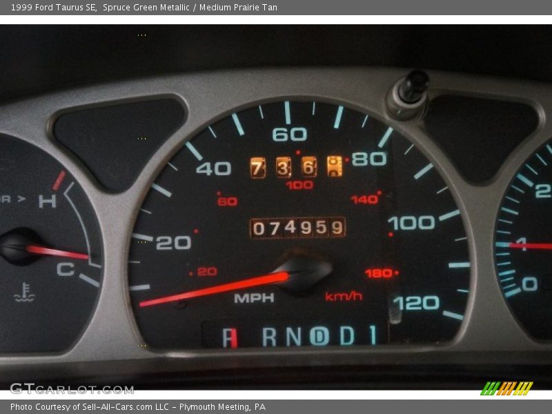 Spruce Green Metallic / Medium Prairie Tan 1999 Ford Taurus SE
