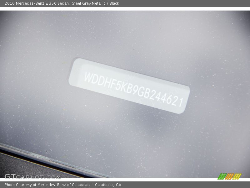 Steel Grey Metallic / Black 2016 Mercedes-Benz E 350 Sedan