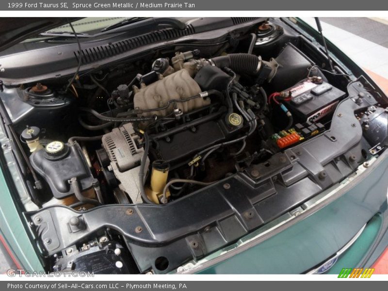 Spruce Green Metallic / Medium Prairie Tan 1999 Ford Taurus SE