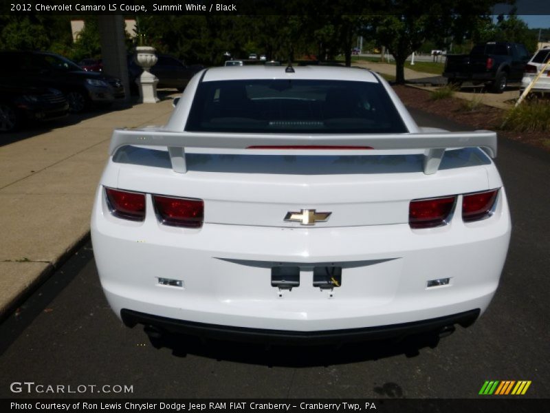 Summit White / Black 2012 Chevrolet Camaro LS Coupe