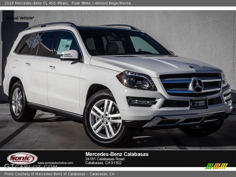 Polar White / Almond Beige/Mocha 2016 Mercedes-Benz GL 450 4Matic