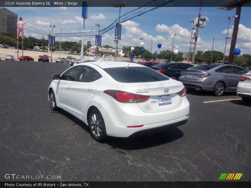 White / Beige 2016 Hyundai Elantra SE