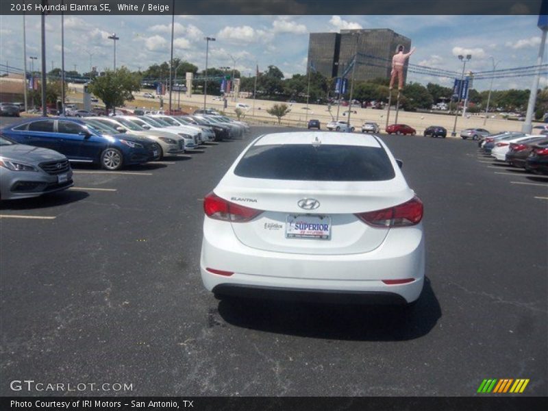 White / Beige 2016 Hyundai Elantra SE