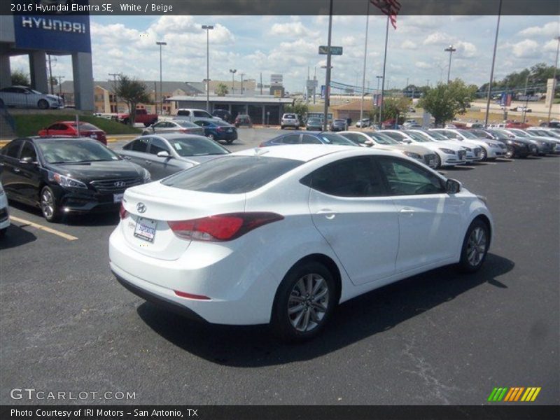White / Beige 2016 Hyundai Elantra SE
