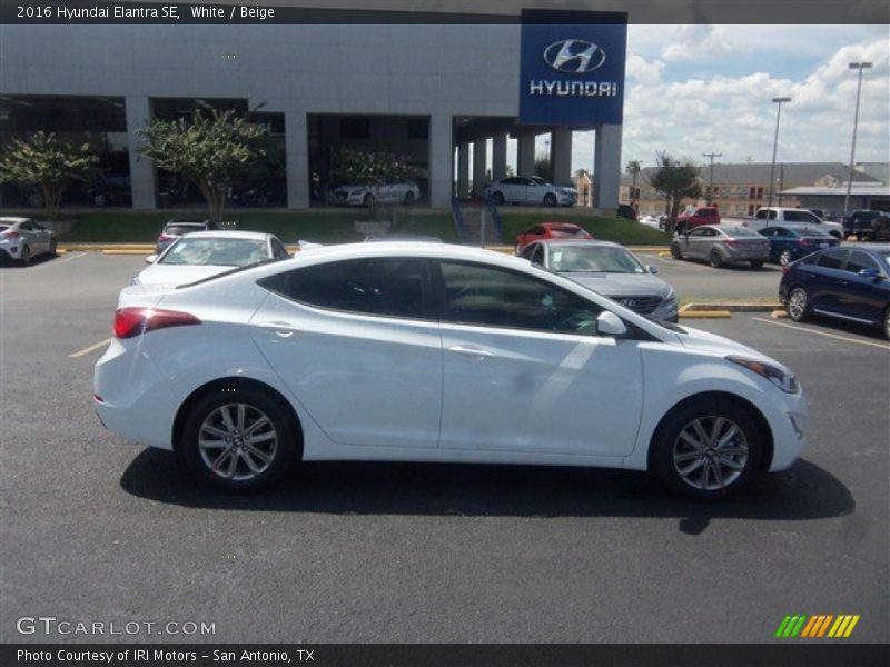 White / Beige 2016 Hyundai Elantra SE