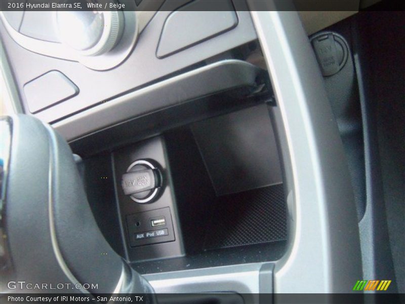 White / Beige 2016 Hyundai Elantra SE