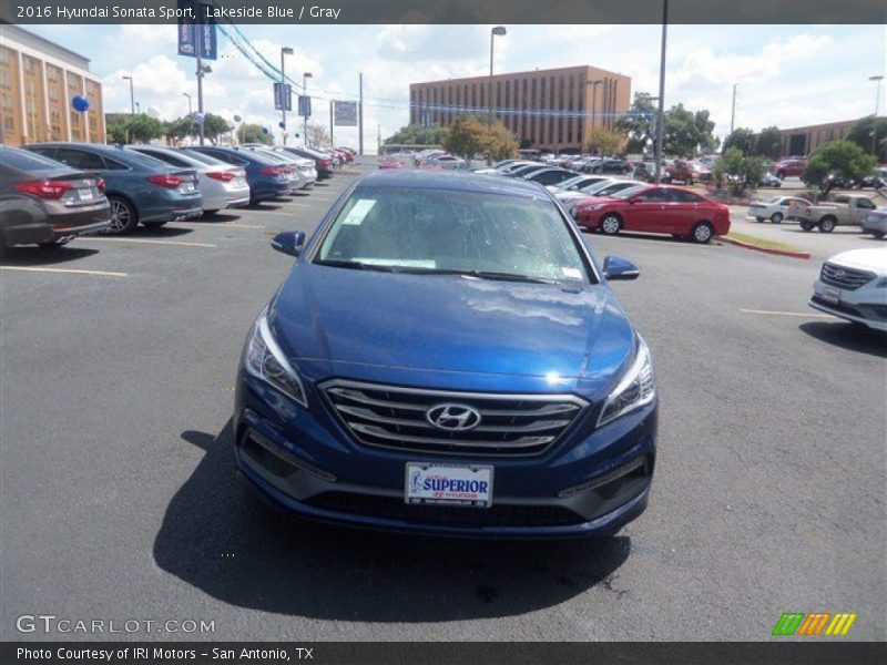 Lakeside Blue / Gray 2016 Hyundai Sonata Sport