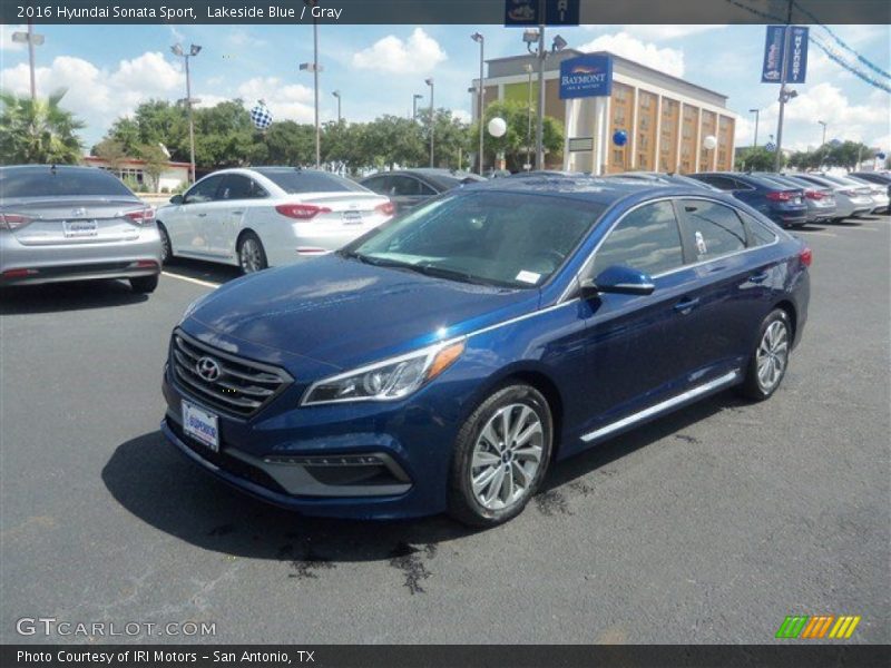 Lakeside Blue / Gray 2016 Hyundai Sonata Sport