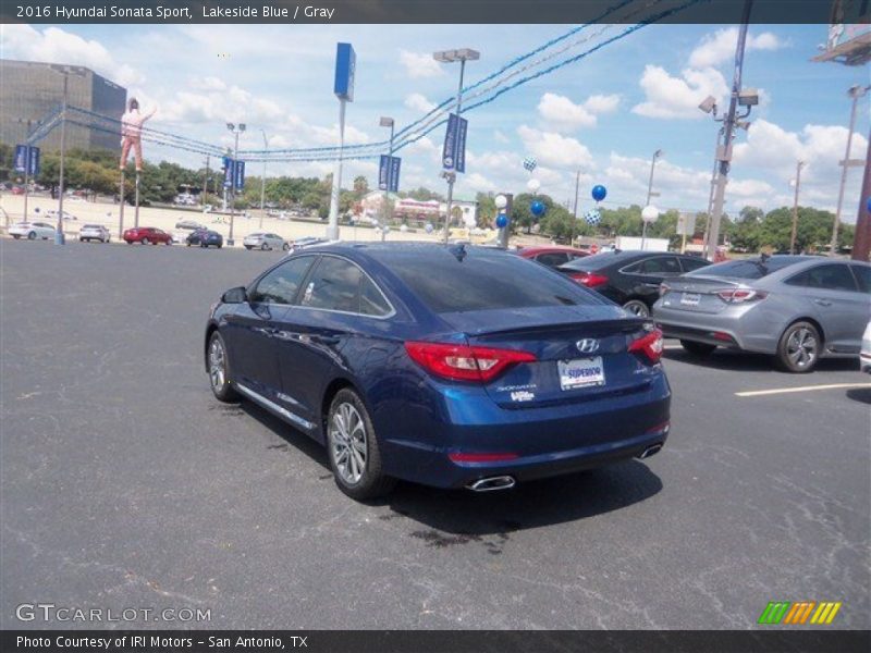 Lakeside Blue / Gray 2016 Hyundai Sonata Sport