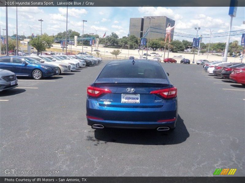 Lakeside Blue / Gray 2016 Hyundai Sonata Sport