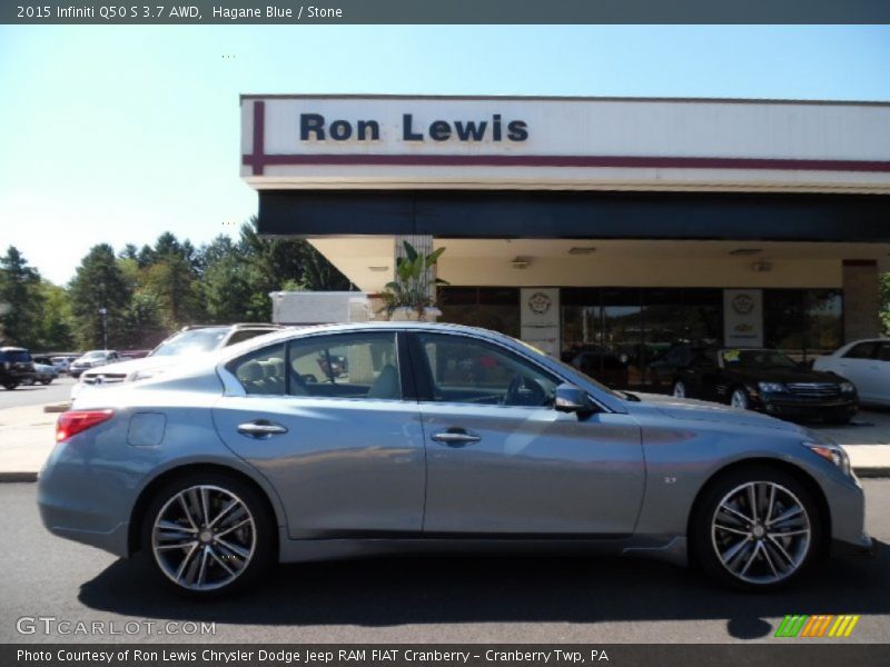 Hagane Blue / Stone 2015 Infiniti Q50 S 3.7 AWD