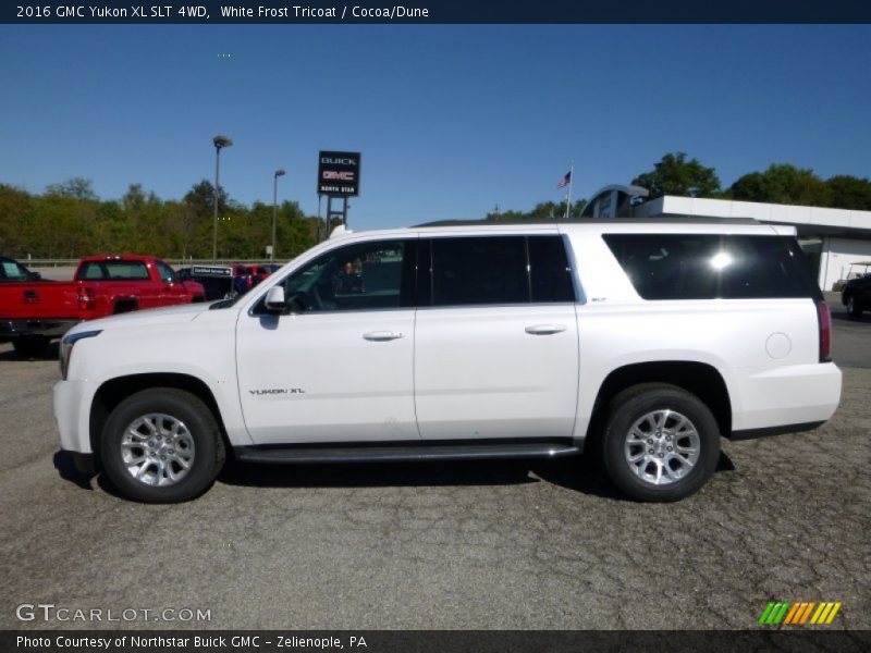 White Frost Tricoat / Cocoa/Dune 2016 GMC Yukon XL SLT 4WD